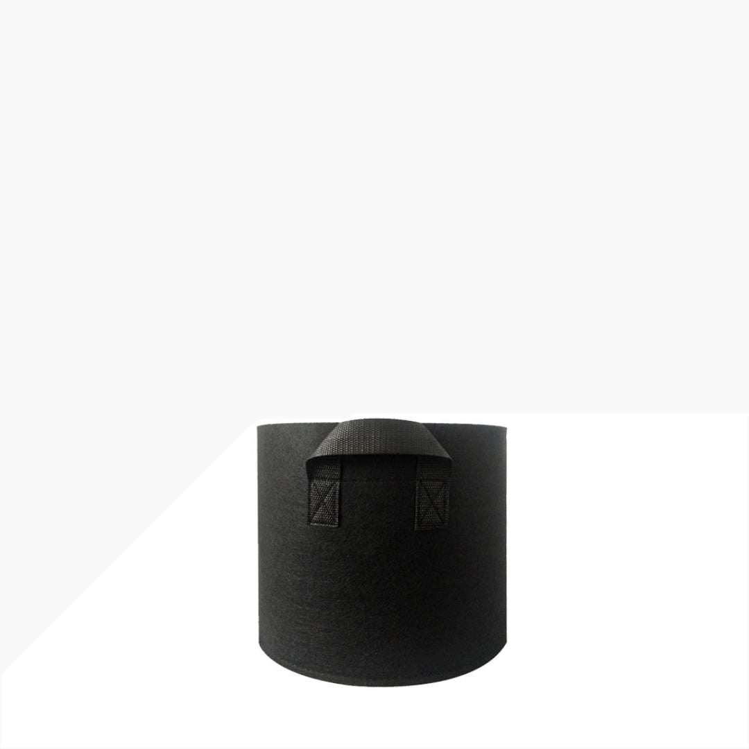 Fabric Pot Round Black - 8 L