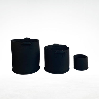 Fabric Pot Round Black - 8 L