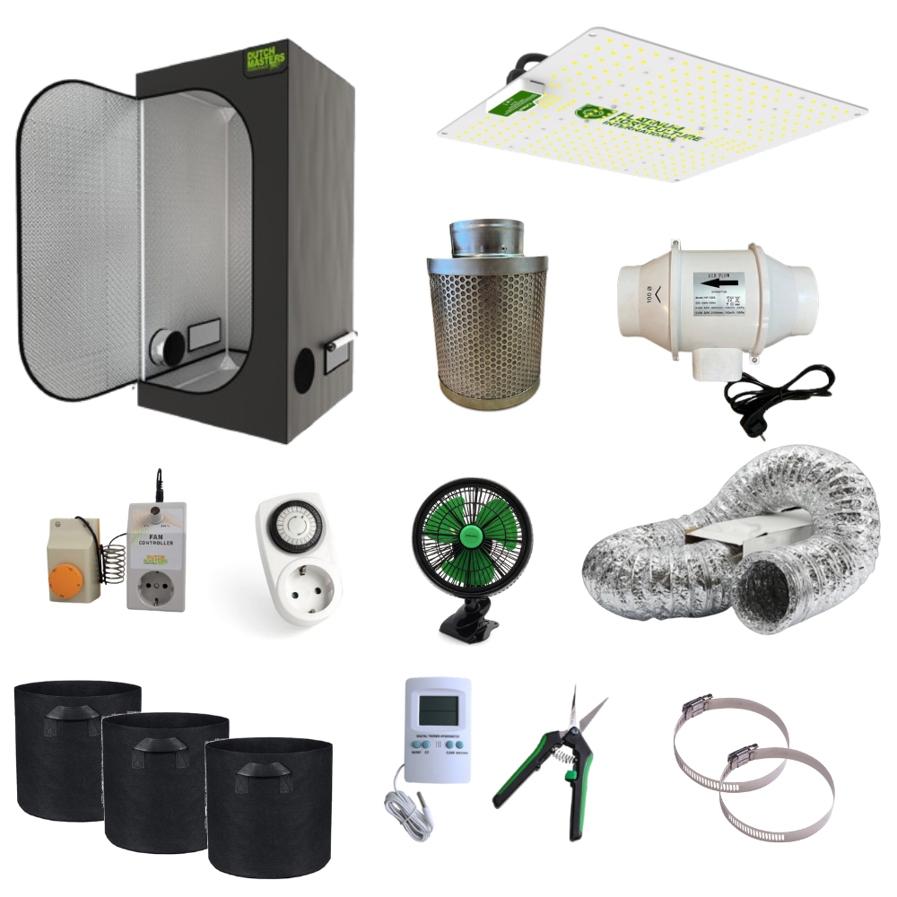 Complete Growtent 60x60x180cm with 120W LED
