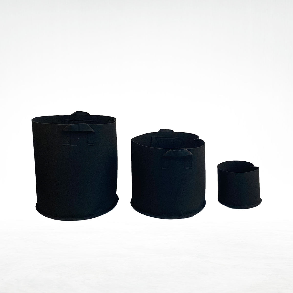 Fabric Pot Round Black - 8 L