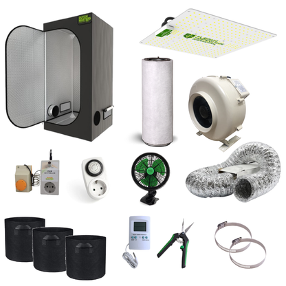 Complete Growtent 120x120x200cm with 320W LED